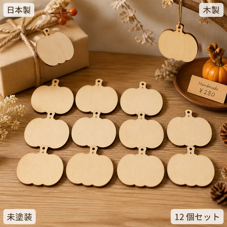 かぼちゃ 木製オーナメントの商品掲載画像