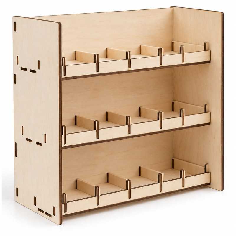 塗料ラック 木製 15本収納